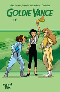 Cover of Goldie Vance No. 9 by Hope Larson, Jackie Ball, Noah Hayes, & Sarah Stern